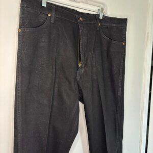 WRANGLER Cowboy Cut Mens 38x34 Black Dry Cleaned Creased Starched